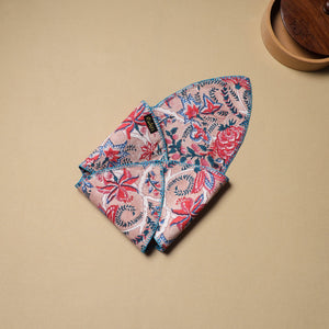 Beige - Hand Embroidered Cotton Roti Napkin 12