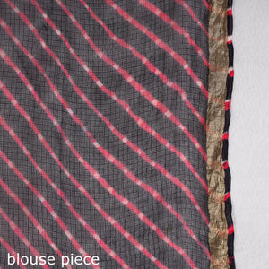 Black - Leheriya Tie-Dye Mothra Kota Doria Silk Saree