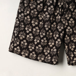Black - Block Print Cotton Unisex Bagru Shorts/Boxer 11