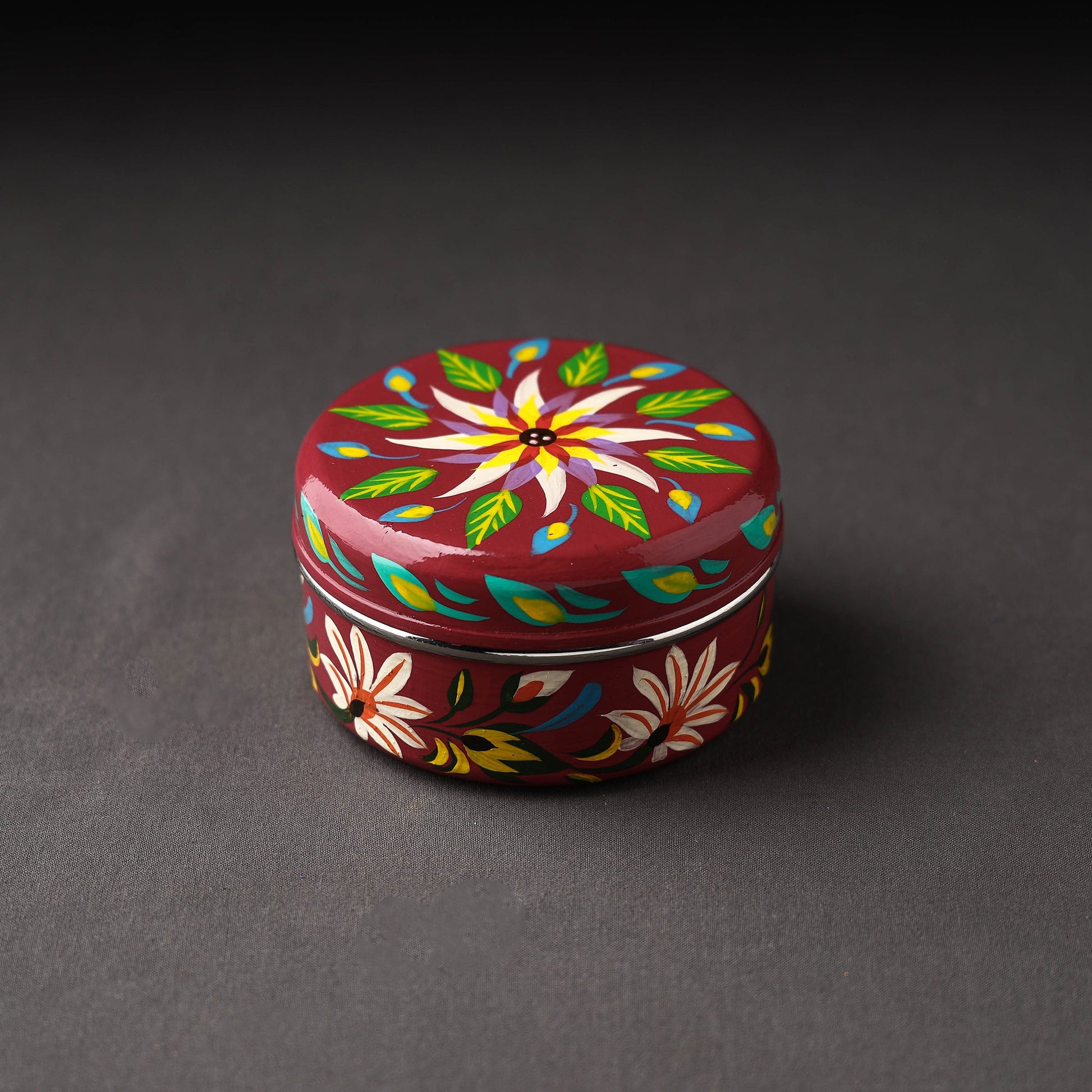 Banaras Handpainted Stainless Steel Multi Utility Container