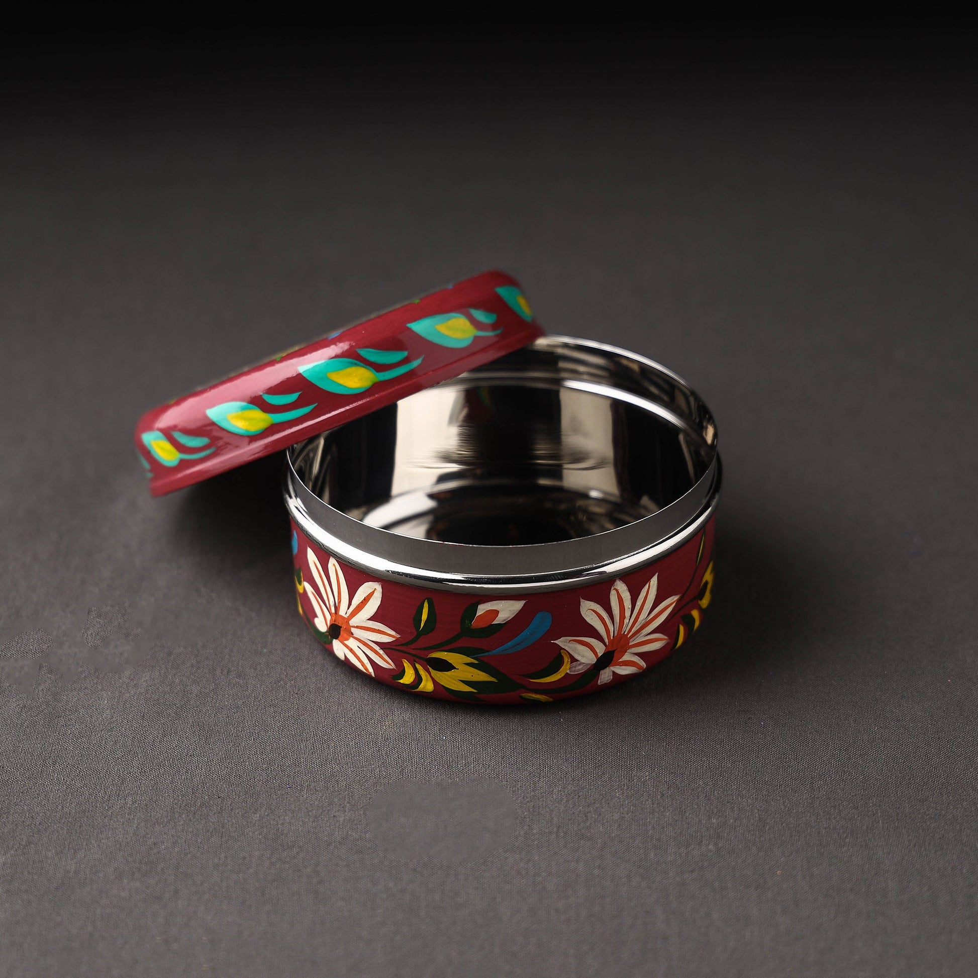 Banaras Handpainted Stainless Steel Multi Utility Container