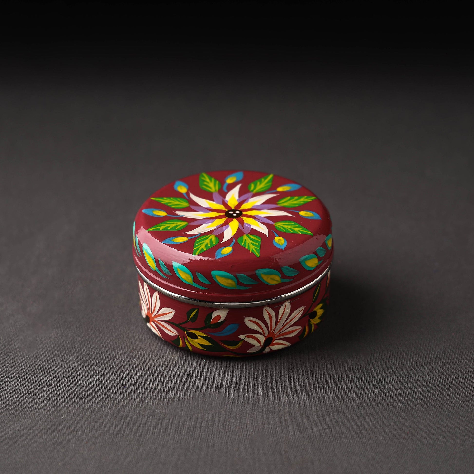 Banaras Handpainted Stainless Steel Multi Utility Container