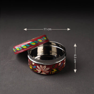 Banaras Handpainted Stainless Steel Multi Utility Container