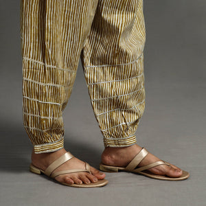 Brown - Gota Work Cotton Jaipur Afghani Salwar 13