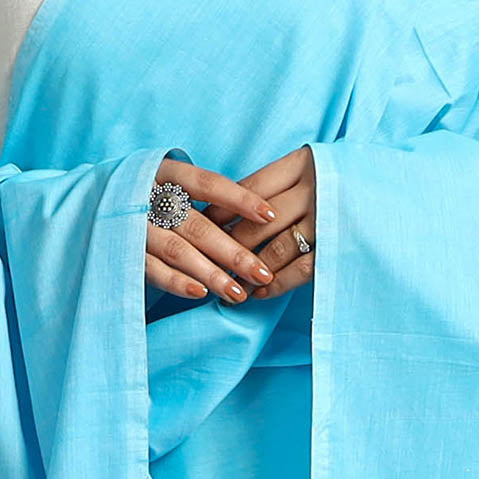Blue - Chendamangalam Kuriappilly Cotton Handloom Dupatta 06