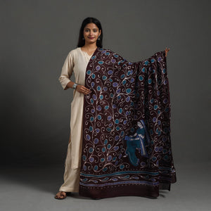 Brown - Cotton Hand Batik Print Dupatta 41