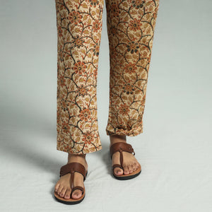 Beige - Pedana Kalamkari Block Printed Cotton Co-Ord Set