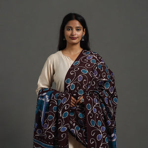Brown - Cotton Hand Batik Print Dupatta 41