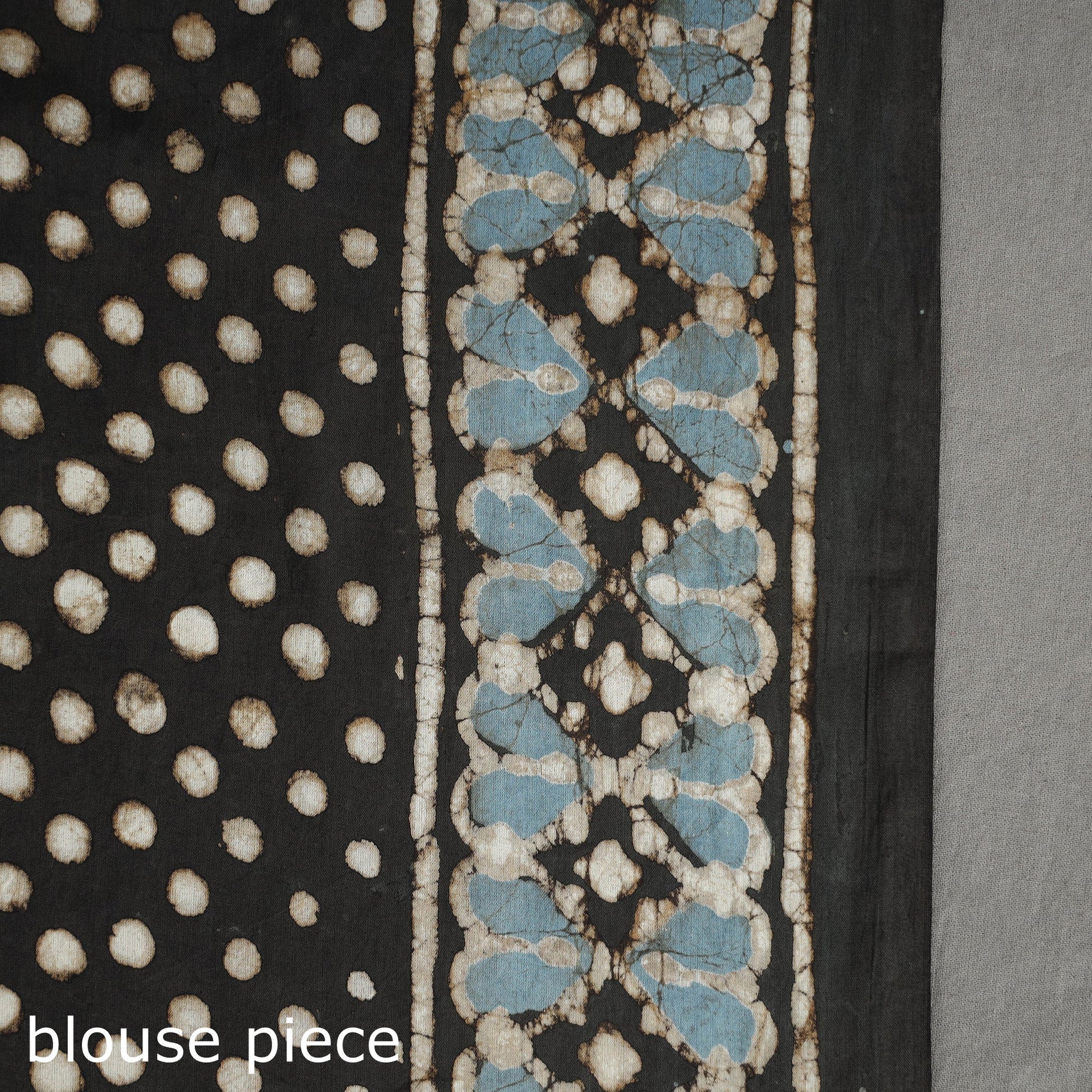 Brown - Pipad Hand Block Printed Cotton Saree