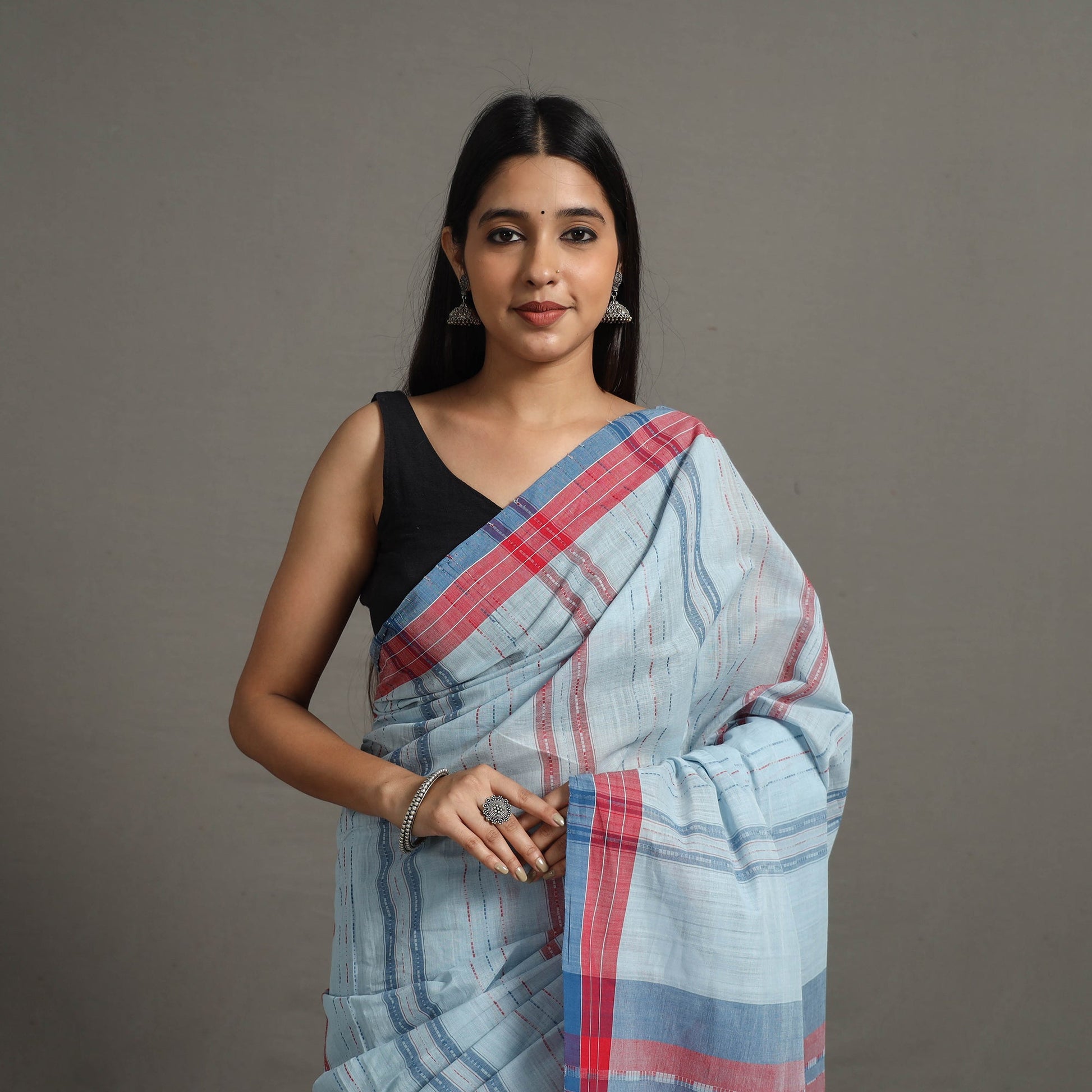 Blue - Ballakammi Cotton Handloom Saree 68