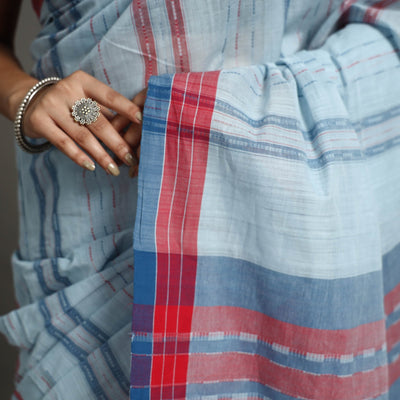 Blue - Ballakammi Cotton Handloom Saree 68