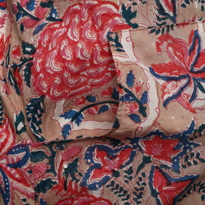 Beige - Sanganeri Block Print Cotton Apron with Pocket 10