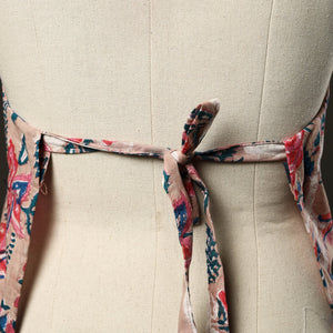 Beige - Sanganeri Block Print Cotton Apron with Pocket 10