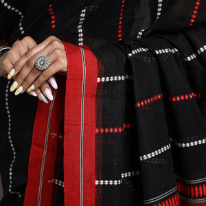 Black - Begampuri Handloom Cotton Saree