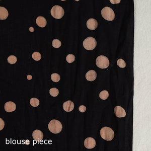 Black - Mul Cotton Block Print Ajrakh Saree 10