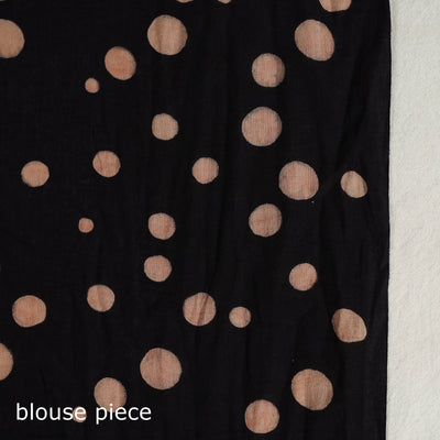 Black - Mul Cotton Block Print Ajrakh Saree 10