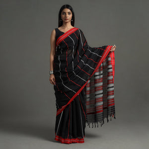 Black - Begampuri Handloom Cotton Saree
