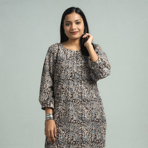 Black - Pedana Kalamkari Block Printed Cotton Co-Ord Set