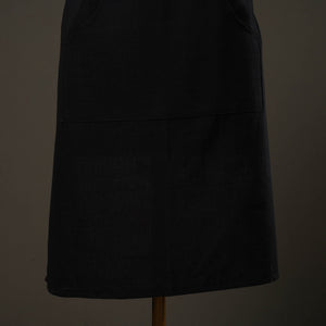 Black - Jhiri Handloom Cotton Apron with Pocket 17