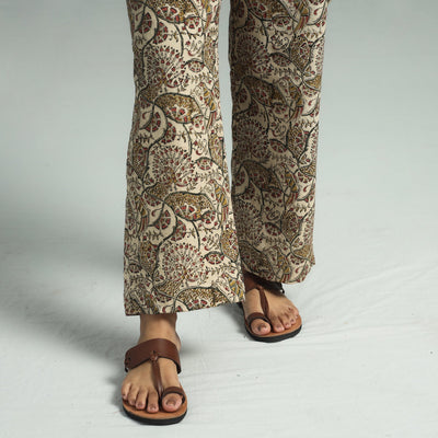 Beige - Pedana Kalamkari Block Printed Cotton Co-Ord Set