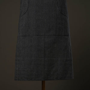 Black - Jhiri Handloom Cotton Apron with Pocket 18