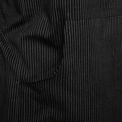 Black - Jhiri Handloom Cotton Apron with Pocket 18