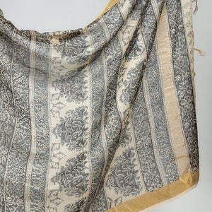 Black - Original Pedana Kalamkari Block Print Silk Saree