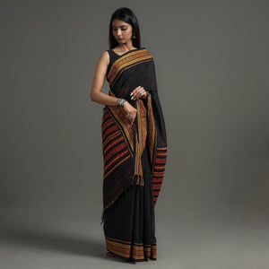 Black - Begampuri Handloom Cotton Saree