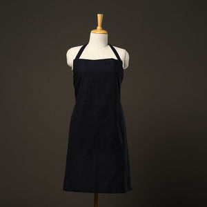 Black - Jhiri Handloom Cotton Apron with Pocket 22
