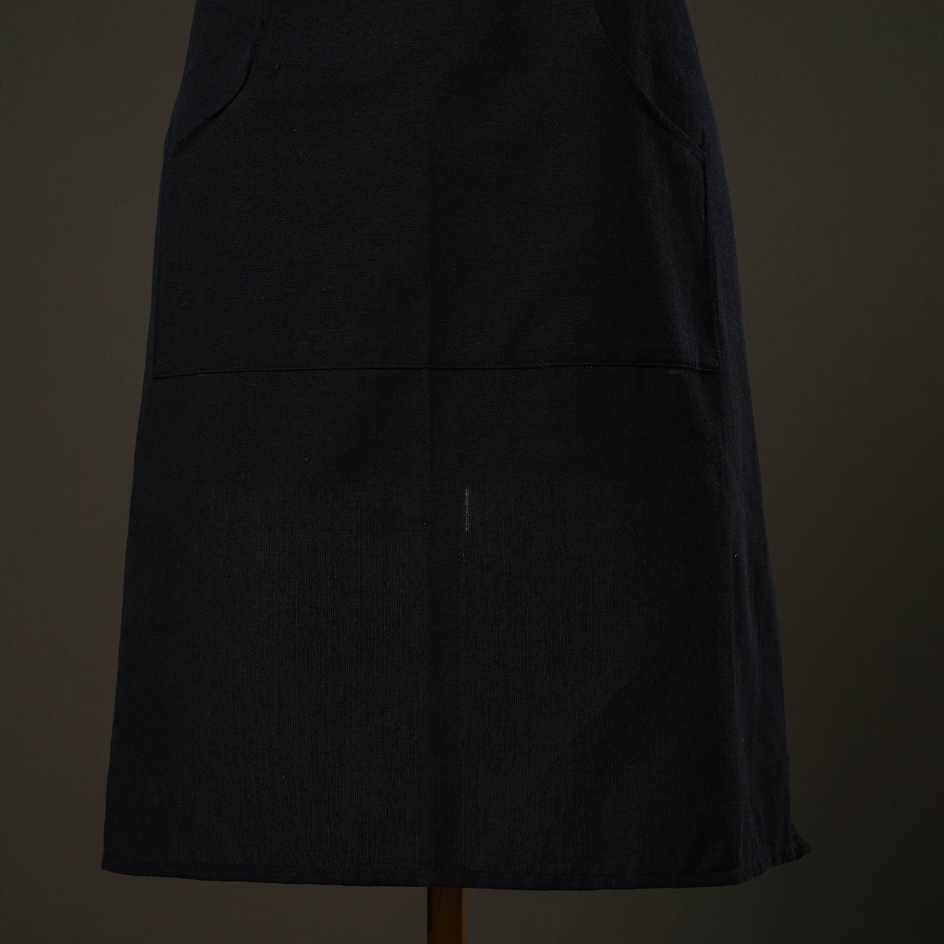 Black - Jhiri Handloom Cotton Apron with Pocket 22