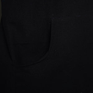 Black - Jhiri Handloom Cotton Apron with Pocket 22