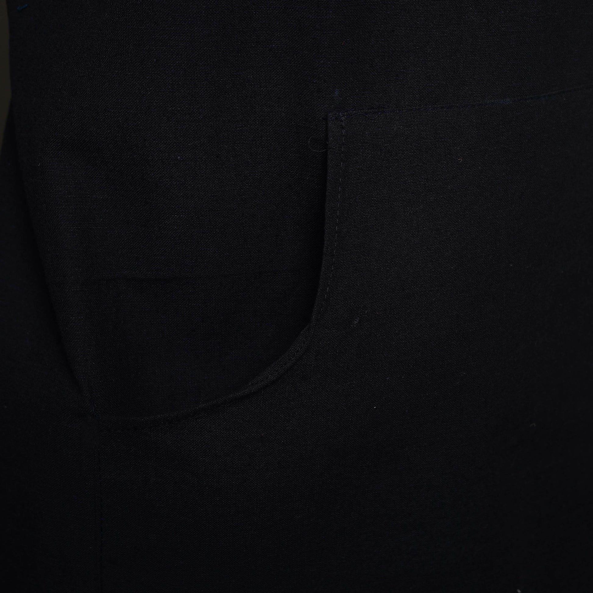 Black - Jhiri Handloom Cotton Apron with Pocket 22
