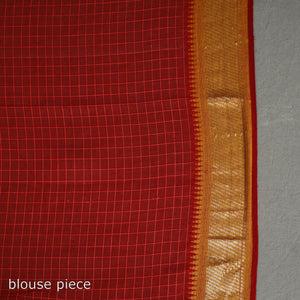 Checks Zari Dobby Cotton Handloom Saree 26
