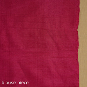 Black - Handspun Handloom Tussar Silk Pochampally Ikat Saree 01