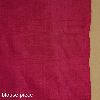 Black - Handspun Handloom Tussar Silk Pochampally Ikat Saree 01