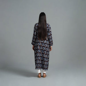 Brown - Block Printed Cotton Straight Bagru Kurta 05