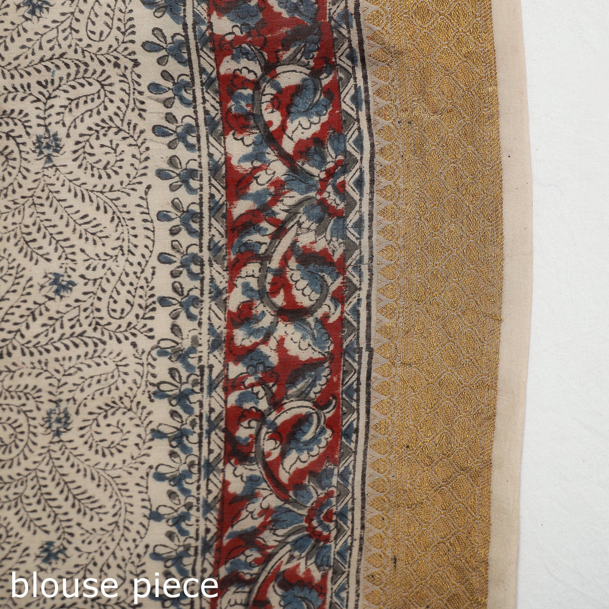 Black - Original Pedana Kalamkari Block Print Silk Saree