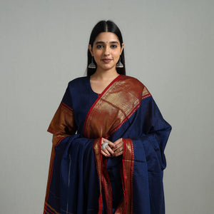 Blue - Cotton Dharwad Kurta Set with Palazzo & Dupatta 20