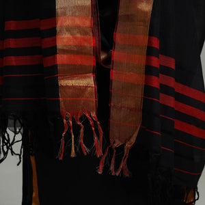 Black - Cotton Dharwad Kurta Set with Palazzo & Dupatta 24