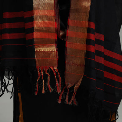 Black - Cotton Dharwad Kurta Set with Palazzo & Dupatta 24