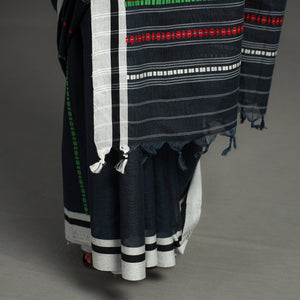 Black - Begampuri Handloom Cotton Saree