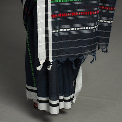 Black - Begampuri Handloom Cotton Saree