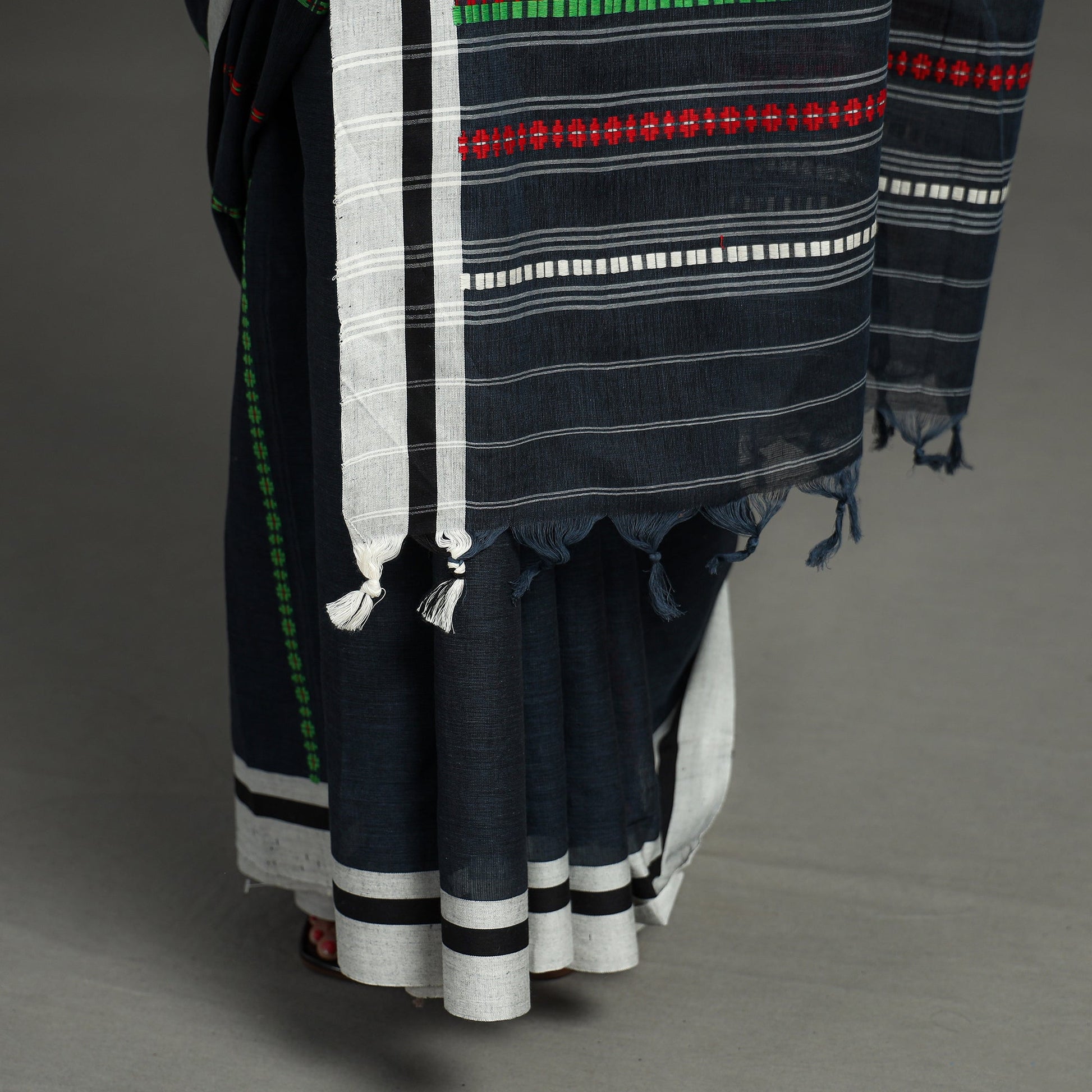 Black - Begampuri Handloom Cotton Saree