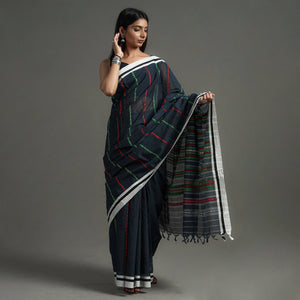 Black - Begampuri Handloom Cotton Saree