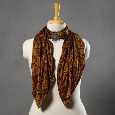 Block Printed Modal Silk Pendant Necklace Scarf 33