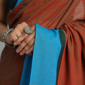Brown - Bishnupur Pure Cotton Saree from Bengal 01