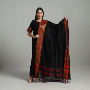 Black - Cotton Dharwad Kurta Set with Palazzo & Dupatta 07