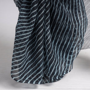 Black - Leheriya Tie-Dye Kota Doria Cotton Saree 01
