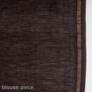 Brown - Bagh Hand Block Printed Natural Dyed Chanderi Silk Saree