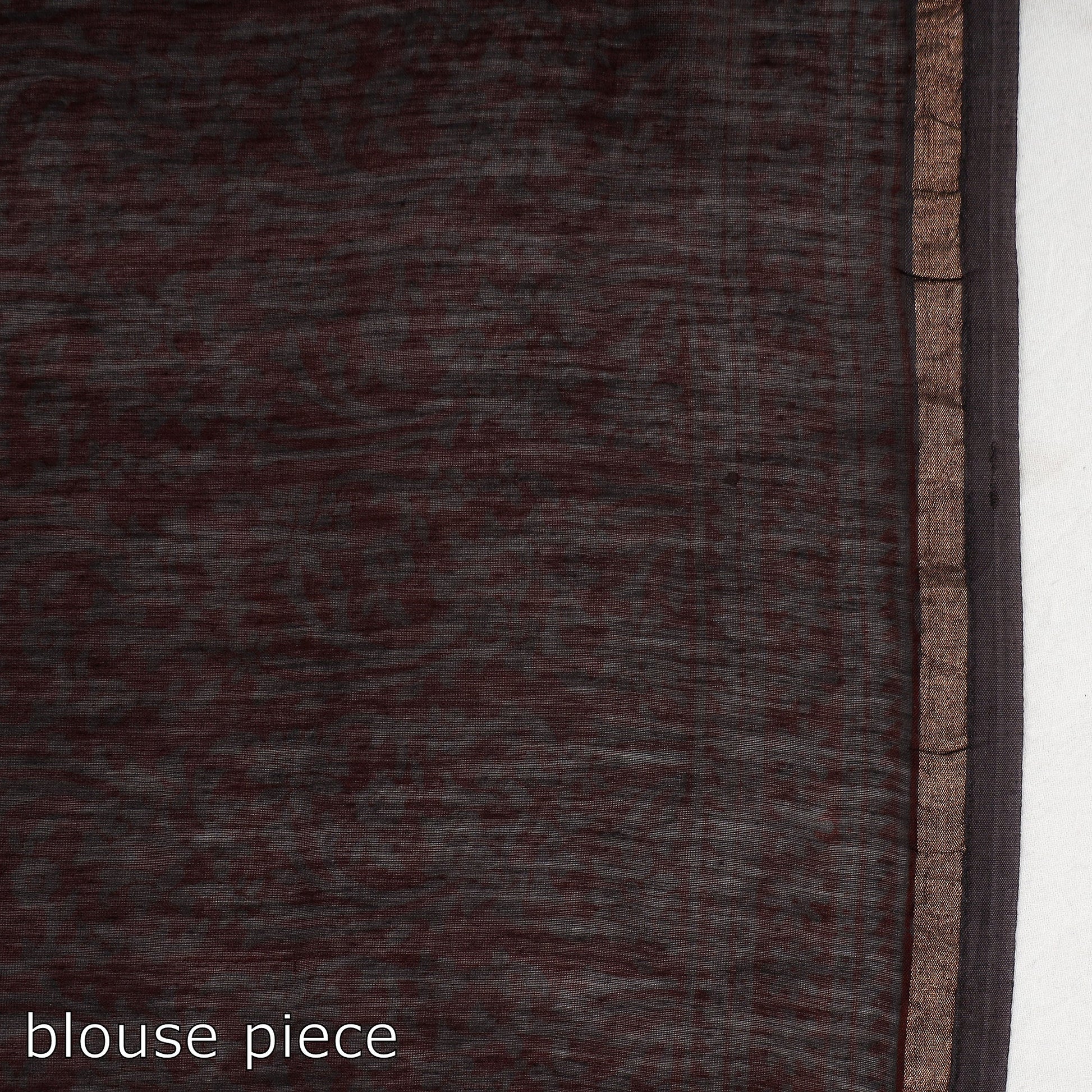 Brown - Bagh Hand Block Printed Natural Dyed Chanderi Silk Saree